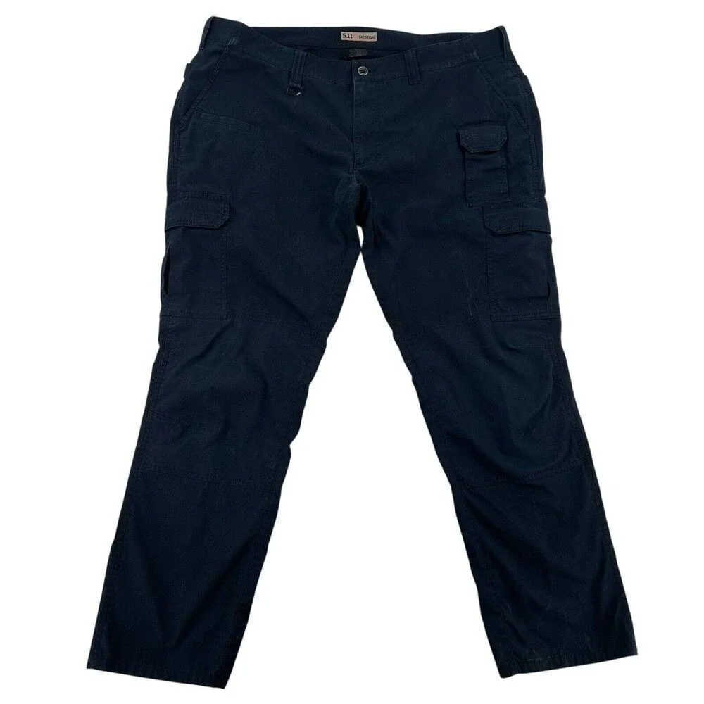 5.11 Tactical Men 42x32 Navy Blue Ripstop Cargo Pants Outdoor Hiking Gorpcore